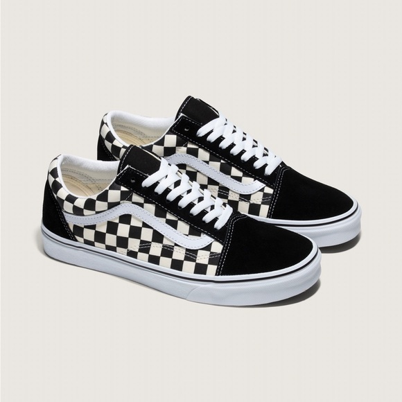 Vans Checkerboard Old Skool Sneakers - Black & White primary check VN0A38G1P0S - Picture 3 of 9